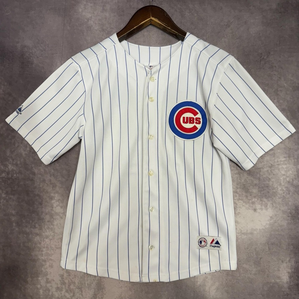 Chicago Cubs Jersey Youth Medium White‎ Home MLB Alfonso Soriano Majestic